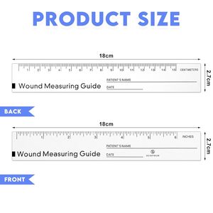 Pita pengukur luka sekali pakai, penggaris pemandu pengukuran dua sisi pita kertas sekali pakai untuk perawat - Product Image 2