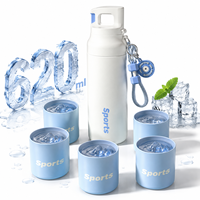 Bouteille d'eau sport en acier inoxydable avec logo personnalisé, tasse de voyage isotherme sous vide avec couvercle à ouverture rapide pour activités de plein air et fitness, vente en gros