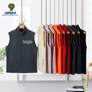 Colete de <span class=keywords><strong>Fleece</strong></span> Sem Mangas para Esportes ao Ar Livre e Trabalho, Colete Dupla Face com Logotipo Personalizado - Product Image 1
