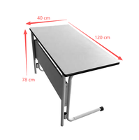 Mobilier scolaire double bureau et chaise pour étudiant Équipement éducatif ergonomique Table et chaises pour école secondaire