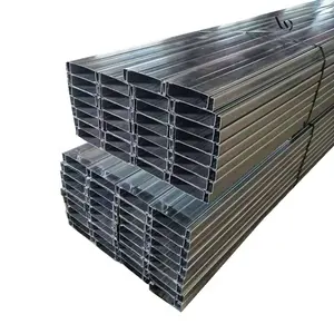 Z40 Q235 2.5mm çatı aşık C şekilli çelik kanallar galvanizli hafif çelik bölüm C aşık çelik