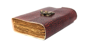 Premium Crocodile Texture Leather Journal Embossed Handmade <b>Notebook</b>, Deckle Edge Paper Grimoire, Vintage <b>Diary</b> - Product Image 6