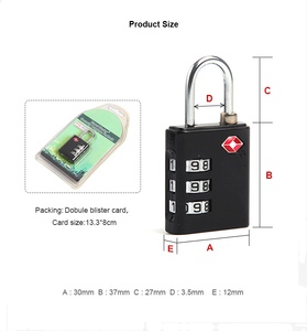 YH1053 <span class=keywords><strong>Cadenas</strong></span> de voyage <span class=keywords><strong>TSA</strong></span> à 3 chiffres en alliage de zinc, <span class=keywords><strong>cadenas</strong></span> à combinaison durable antivol pour bagages, utilisation de la porte, déverrouillage par mot de passe - Product Image 5