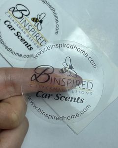 Pegatinas autoadhesivas personalizadas, etiquetas, transparentes, brillantes, impermeables - Product Image 3