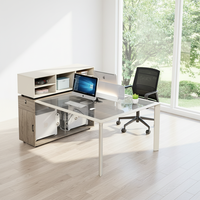 Bureau de travail moderne pour 2 à 6 personnes, mobilier de bureau ergonomique, table d'ordinateur avec casiers de rangement - Offre Spéciale