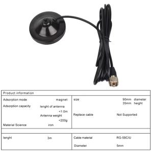 Antenne mobile CB pour voiture, longueur 61 cm/60 cm, 1,8 dB, UHF, montage magnétique, câble coaxial de 5 mètres, gain élevé, pliable, 2782/2732 - Product Image 4