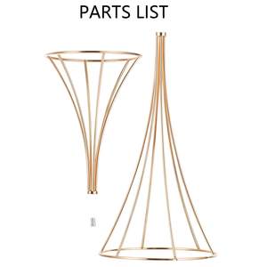 Centrotavola d'oro per matrimonio da tavolo supporti per fiori geometrici in metallo per tavoli centrotavola riser alti metallici per tavolo Arra - Product Image 4