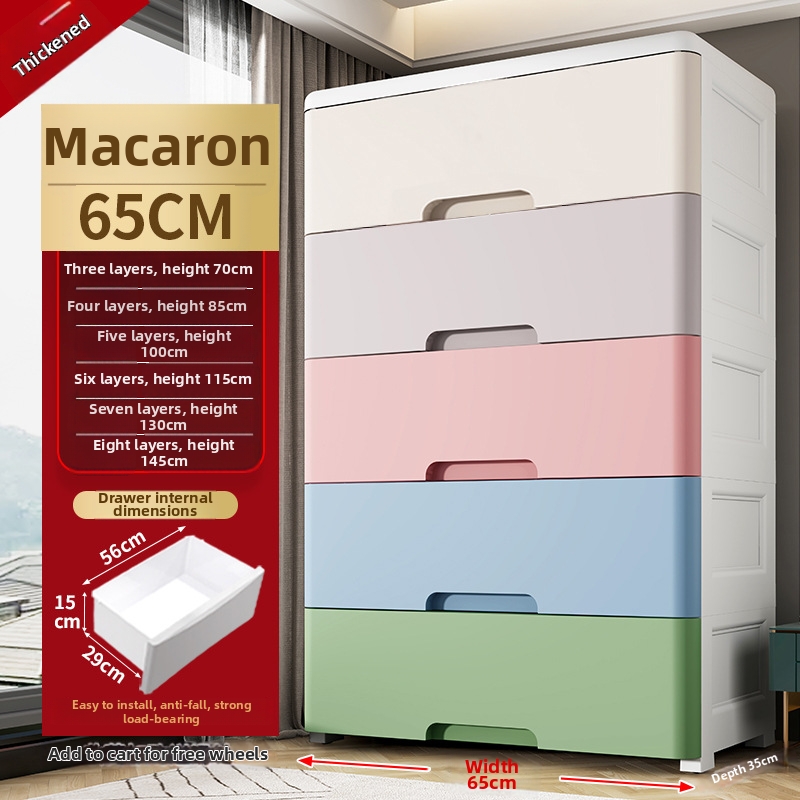 Gabinete grande de 65 cm - Cajón de ancho completo - Macaron