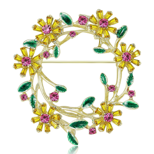 Wholesale Trendy Water Wreath Jewelry Fashion Women's Flower Brooches Plant Bag Decorative Flower <b>Badge</b> Brooch <b>Pin</b> - Product Image 6