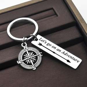 <span class=keywords><strong>Andiamo</strong></span> in un'avventura regali di laurea articoli per la promozione portachiavi carino portachiavi in metallo in acciaio inossidabile - Product Image 2