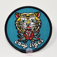 Écusson d'étiquette brodé par pression à chaud avec logo personnalisé, écusson de broderie pour vêtements, badges en tissu, écussons personnalisés à repasser