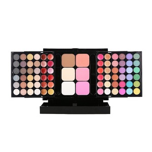 Sombra de ojos de 78 colores, caja de empuje de doble capa, brillo de labios en polvo, colorete, placa de combinación de maquillaje para niñas, Etiqueta Privada - Product Image 1
