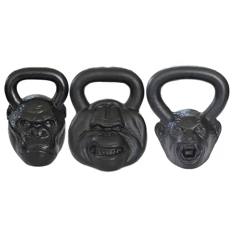 Spor egzersiz egzersizleri maymun dökme demir kettlebells