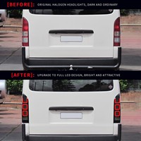 Système d'éclairage automobile, ensemble de feux arrière LED pour Toyota Hiace 2005-2018, feux de freinage, clignotants, feux de recul, gauche et droite