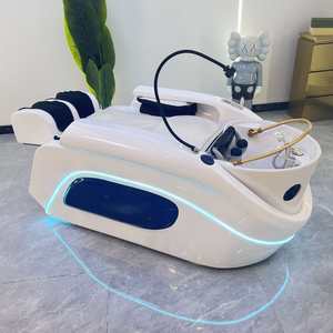 Modern Design Electric Recliner Massage Shampoo Chair Synthetic Leather High-Density Sponge for Hair Salon Shampoo Bed - Product Image 2