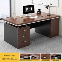Ensemble bureau et chaise en bois KMJ, poste de travail simple et moderne, bureau d'ordinateur à domicile