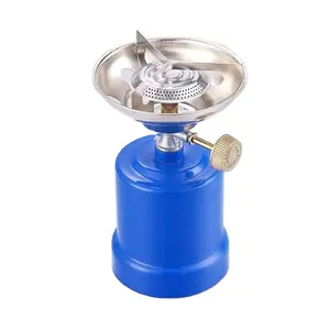 Portable camping and home gas cartridge stove handy brew coffee tea maker