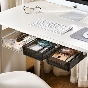 Nouveau <span class=keywords><strong>Tiroir</strong></span> Coulissant Cache en Plastique Auto-Adhésif <span class=keywords><strong>sous</strong></span> <span class=keywords><strong>Bureau</strong></span>, Organiseur <span class=keywords><strong>Suspendu</strong></span> de Taille S pour <span class=keywords><strong>Bureau</strong></span> Gain de Place - Product Image 6