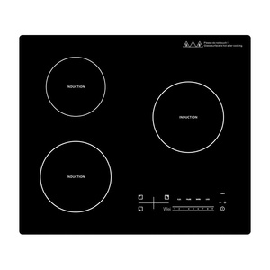 Table de cuisson vitrocéramique électrique encastrable 2 brûleurs, commande tactile, plaque en verre, 3000W, classe A++, efficacité énergétique, 30 cm, garantie 1 an - Product Image 2