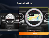 Autoradio GPS Erisin ES8518M 7 Pouces Android 14 avec Lecteur DVD, 4G DSP LTE, CarPlay Sans Fil et Processeur 8 Cœurs pour BMW Mini Cooper