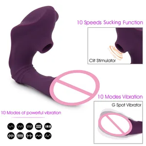 Vibrador de Sucção do Clitóris com 10 Modos de Intensidades para Mulheres, Estimulador de Sucção Recarregável Recarregável do Clitóris