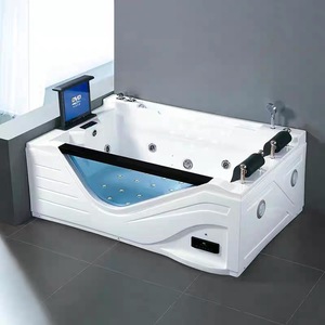 Bañera de masaje de hidromasaje acrílica de baño de vidrio de alta calidad con TV - Product Image 3