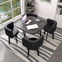 Table à manger ronde de luxe et 4 chaises, ensemble de table à manger moderne pour restaurant et café, mobilier de qualité supérieure à prix abordable