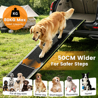Faltbare Hunderampe für SUV Große Hunde Tragbare Haustiertreppen mit Reflektorstreifen 80kg Maximallast Rutschfeste Reisestufe