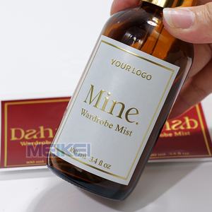 Низкая цена металлическая печать этикеток для бутылок 3D Золотой тисненый логотип Водонепроницаемая наклейка для бутылок - Product Image 2