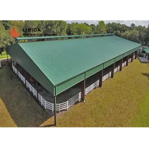 Pre-engineered Steel Structure Hall Horse Barns Indoor Riding Arenas