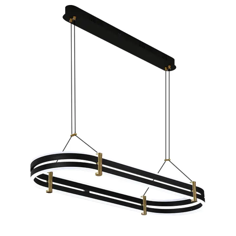 China Best Price Contemporary Surface Mounted Black Gold Dimmable Hanging Led Pendant Light