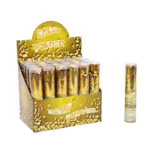 Harga grosir meriam konfeti persegi panjang metalik 20cm Poppers pesta pernikahan Tahun Baru - Product Image 2