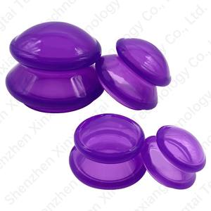 Vakum karet bekam vakum tubuh wajah, <span class=keywords><strong>Set</strong></span> terapi bekam silikon medis Manual Cina Anti selulit - Product Image 4