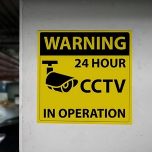 Customized Outdoor Corrugated PP <b>Waterproof</b> Printed <b>Sheets</b> with Cutting Service Custom Sizes for CCTV Warning Signs - Product Image 1