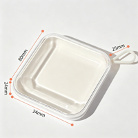 Boîte d'emballage pour faux ongles en acrylique avec cordon, étui de présentation carré transparent pour bijoux, vente en gros de luxe pour ongles