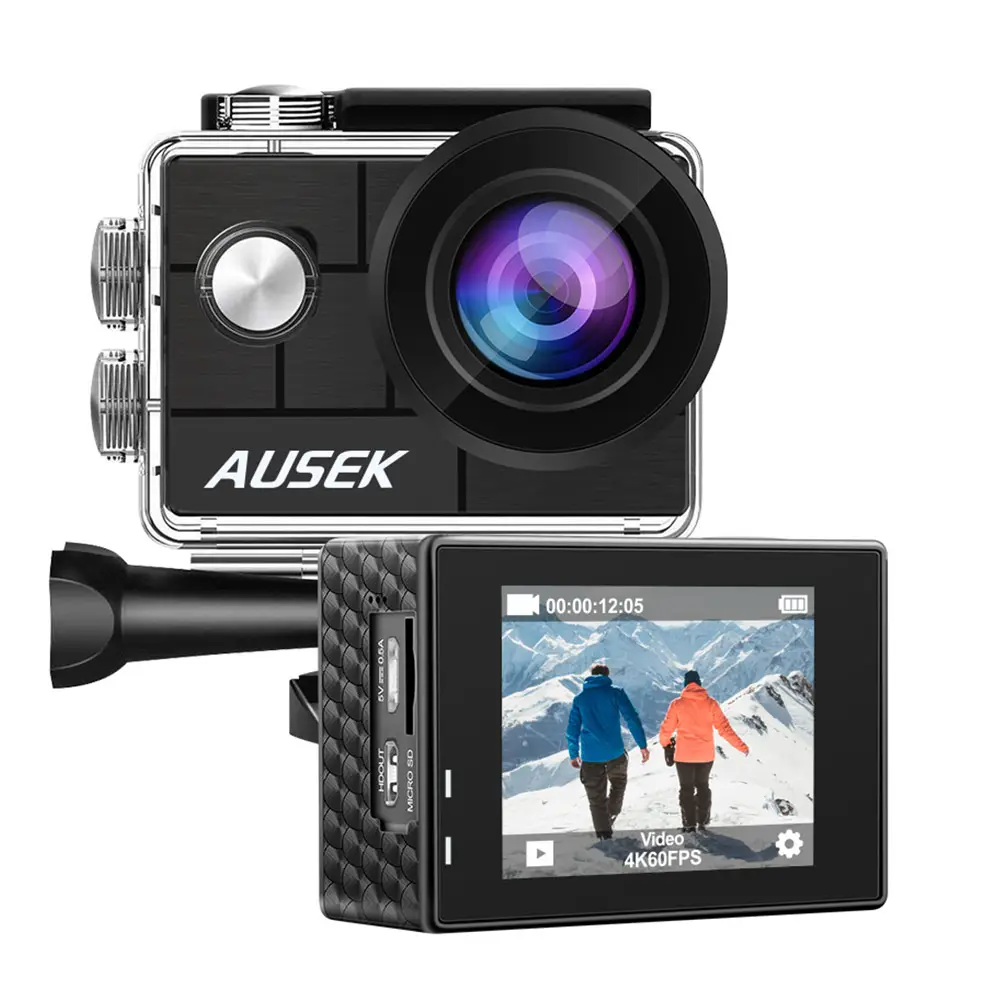 Ausek Waterproof Bicycle Recording Hd Camcorder Eis Professional Sport 4k Action Camera Go Pro Hero 11 Camera