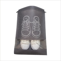 Nouveaux grands sacs de rangement pour chaussures en tissu non tissé, anti-poussière, avec cordon de serrage, fenêtre transparente, organisateurs portables pour l'emballage quotidien des chaussures