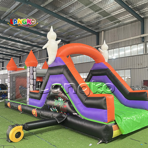 Parcours d'obstacles gonflable sur le thème d'Halloween, château gonflable citrouille pour la vente, idéal pour la fête de la Toussaint - Product Image 4