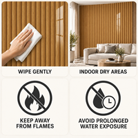 Papier peint autocollant à motif rayé en bois brun chaud 60x60cm avec surface en PET et mousse IXPE pour murs intérieurs