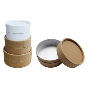 Lot de 50 boîtes rondes en papier pour cosmétiques et aliments, avec film en aluminium à l'intérieur, tube en carton avec couvercle - Product Image 1