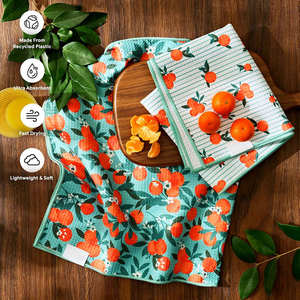 Paño de Cocina Absorbente de Microfibra Ecológico Personalizado de Secado Rápido con Diseño de Gofre, Venta al por Mayor - Product Image 5