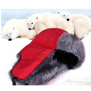 Mùa Đông Phi Công Hat Với Mặt Che Tai Flaps Windproof Ấm Trooper Săn Bắn Trapper Hat - Product Image 4