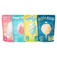 Sac pochette debout en plastique PET Doypack mylar avec fermeture éclair emballage alimentaire inodore pour bonbons et sucreries pour le sucre