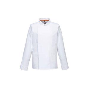 PORTWEST - C846WHRM Stretch Mesh Air Pro chaqueta de manga larga blanca-EAN 5036108389322 CHEFS AND FOOD INDUSTRY WORKWEAR - Product Image 1