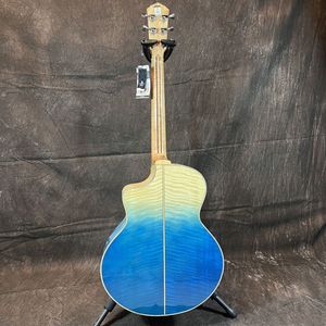 Yüksek kalite G-1801 <span class=keywords><strong>40</strong></span>-Inch alevli akçaağaç katı akustik gitar 6-String kesit tarzı abanoz klavye parlak hazır gemi - Product Image 6