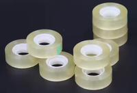Personnalisé 12mm 18mm 24mm OPP Acrylique Transparent Jaune Clair Bande De Bureau Papeterie Papier Adhésif & Film
