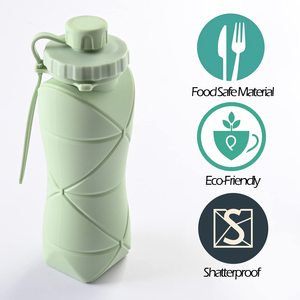 Silicone Vacuum Insulated Minimalist <b>Water</b> <b>Bottles</b> Wholesale Foldable <b>Collapsible</b> Leakproof Drink Portable Reusable Sports - Product Image 5