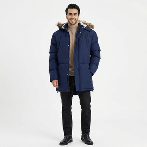 Nouvelles vestes parka pour hommes au design personnalisé, vente en gros, vestes parka d'hiver en polyester coupe-vent - Product Image 1