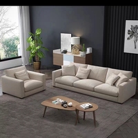 Sofá Moderno Sencillo Minimalista Especial de Plumas Diseño de Sofá Blanco Muebles para Sala de Estar