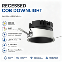 Spot LED encastré ultra-plat personnalisé, durée de vie 50000H, garantie 5 ans, downlight en aluminium pour projets de bâtiments commerciaux